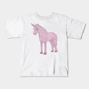 Rosa Einhorn mit Sternen Kids T-Shirt